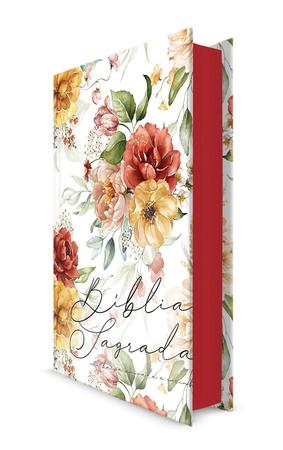 Imagem de Bíblia Arc Floral Aquarela - Letra Gigante: com Harpa Avivada e Corinhos