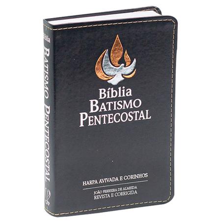 Imagem de Bíblia Batismo Pentecostal De Estudo Com Harpa  ARC  Capa Semiluxo  Preta