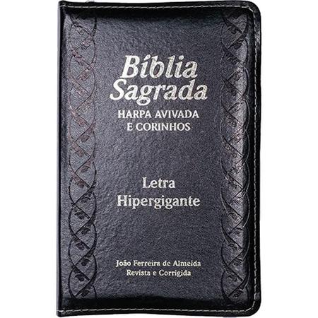 Bíblia Com Zíper Letra Hipergigante Preta - Versão Corrigida - Bíblia -  Magazine Luiza