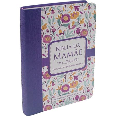 Imagem de Bíblia da Mamãe  ARA  Letra Normal  Capa Luxo Flores Malva