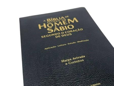 A Bíblia de Estudo do Homem Sábio e com Harpa e Corinhos