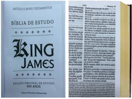 Imagem de Bíblia de Estudo King James 1611 Atualizada Bordô e Preta