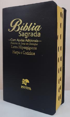 Biblia Letra Hiper Gigante ARC Harpa E Corinhos Zíper Preta - - Bíblia -  Magazine Luiza