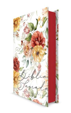 Imagem de Biblia Feminina Floral Aquarela - Letra Gigante com Harpa 