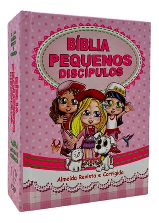 Imagem de Bíblia infantil Menina Letra Grande Capa Dura  Harpa Coros Pentecostal