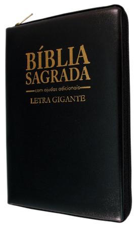 Bíblia Com Zíper Letra Hipergigante Preta - Versão Corrigida - Bíblia -  Magazine Luiza