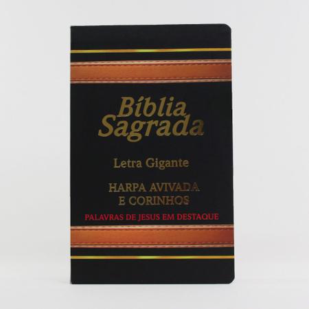 Imagem de Bíblia Letra Gigante com Harpa Avivada Corinhos Laminada  Palavras Jesus Destaque