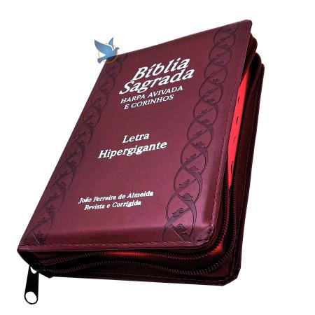 Biblia Letra Hiper Gigante ARC Harpa E Corinhos Zíper Preta - - Bíblia -  Magazine Luiza