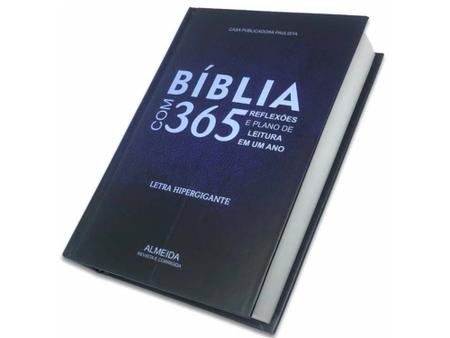 Imagem de Bíblia Sagrada 365 Reflexões E Plano De Leitura Azul/ Livro Estudo "O Caminho da Salvação"
