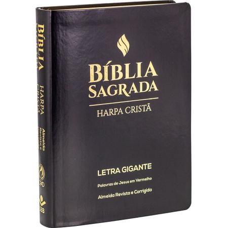 Biblia Letra Hiper Gigante ARC Harpa E Corinhos Zíper Preta - - Bíblia -  Magazine Luiza