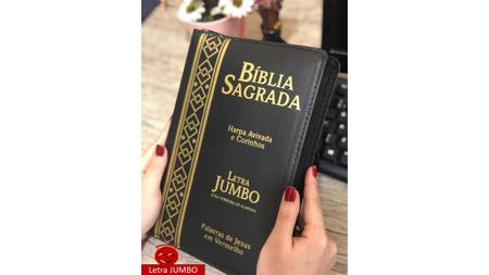 Bíblia Sagrada Luxo Lt Jumbo, A Maior Letra Do Mercado, Com Harpa - Bíblia  - Magazine Luiza