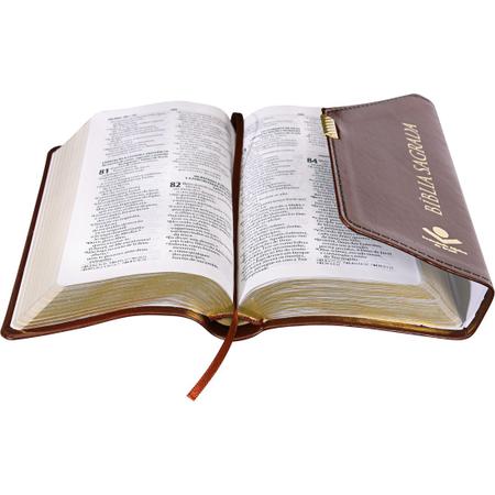 Imagem de Biblia sagrada - carteira cor marrom - sbb