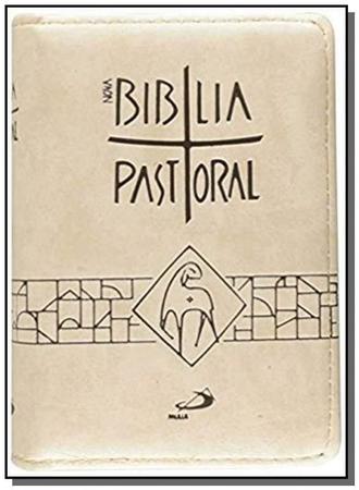 Imagem de BÍBLIA SAGRADA CATOLICA PASTORAL BOLSO ZÍPER CREME PAULUS -  