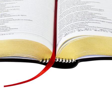 Imagem de Bíblia Sagrada Evangélica Tamanho Pequeno Letra Grande Linguagem Fácil Capa Preta Nobre
