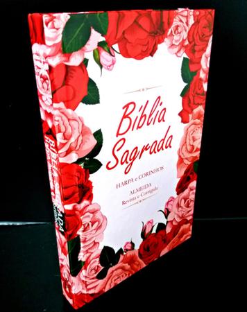 Imagem de Bíblia sagrada harpa/avivada envio imediato floral sk