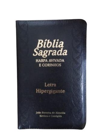 Biblia Letra Hiper Gigante ARC Harpa E Corinhos Zíper Preta - - Bíblia -  Magazine Luiza