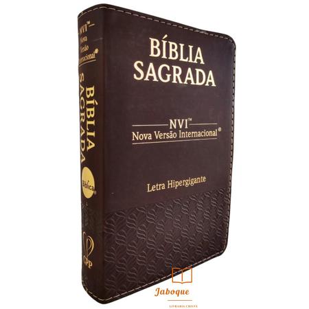Imagem de Bíblia Sagrada Masculina/Feminina  NVI  Letra Hiper Gigante  Marrom