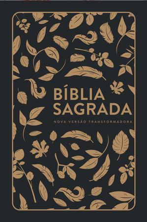 Imagem de Bíblia Sagrada  NVT  Capa Soft Touch  Letra Grande  Preta Com Folhas Douradas