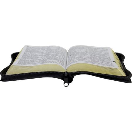 Imagem de Bíblia Sagrada Pequena c/Letra Grande-  Zíper/Índice -Preta