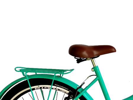 Imagem de Bicicleta adulto retrô aro 26 com cesta tipo vime s/ marchas