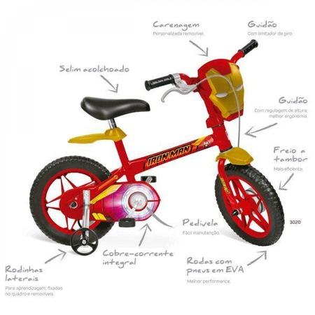 Imagem de Bicicleta Aro 12 Homem de Ferro Brinquedos Bandeirante