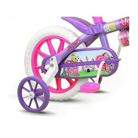 Imagem de Bicicleta Aro 12 Violet Com Rodinhas e Squeeze - Nathor
