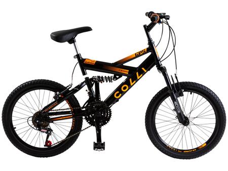 Bicicleta Aro 20 Colli GPS Freio V Brake A o Carbono 21 Marchas