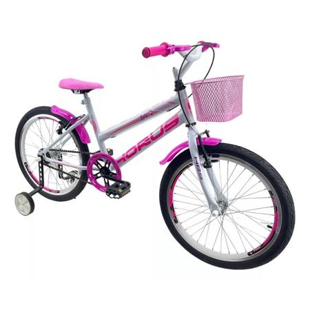 Imagem de Bicicleta Aro 20 Infantil C/ Rodas Pink Horus Feminina