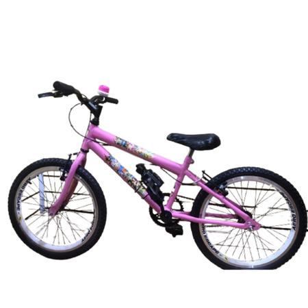 Imagem de Bicicleta aro 20 rosa desenhos animados da disney - sem rodinha lateral