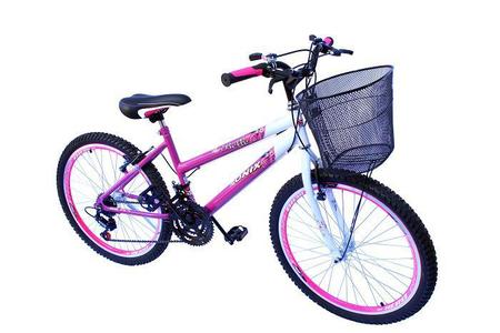 Imagem de Bicicleta aro 24 fem com aro aero pink