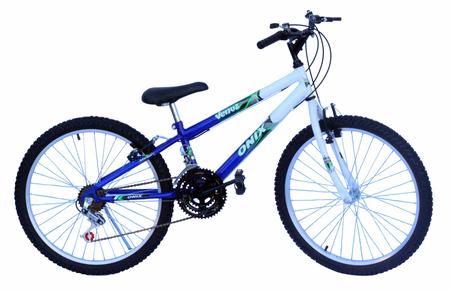 Imagem de Bicicleta aro 24 onix masc 18m convencional azul