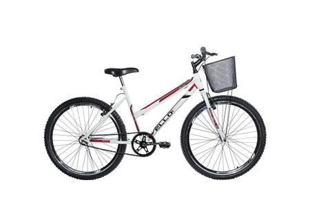 Bicicleta Ello Bike Aro 26 Velox 21 Velocidades Marchas Urbana -  Branco+Laranja