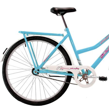 Imagem de Bicicleta Aro 26 Feminina Retrô Classica Freio No Pé Cp Azul Bebê