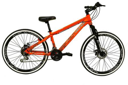 Imagem de Bicicleta Aro 26 Vikingx Tuff Laranja 21v Alumínio Freio a Disco Aros Vmaxx Pretos