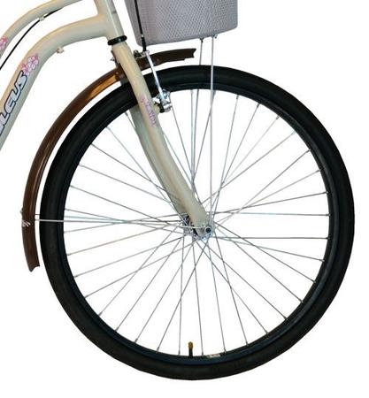 Bicicleta Aro 26 Vintage Retr Lady Bege C Cafe GALILEUS