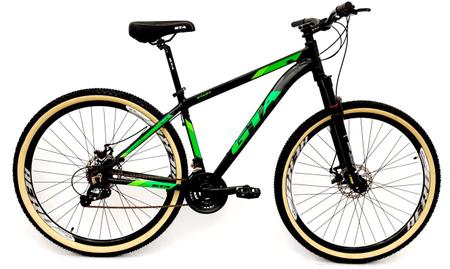 Imagem de Bicicleta Aro 29 GTA Quadro 17 Alumínio preto/verde 21V .