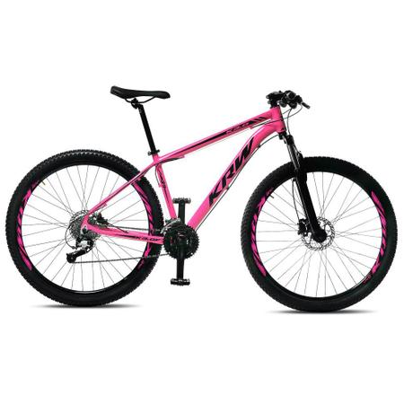 Bicicleta Aro 29 Gts Feel Freio À Disco 24 Marchas - Preto+Rosa