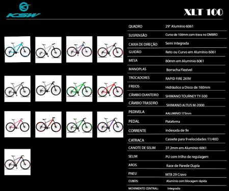 Imagem de Bicicleta Aro 29 Ksw 2x9v Shimano Hidráulico Trava K7 11/40