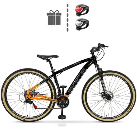 Imagem de Bicicleta Aro 29 Mountain Bike Safe Alumínio 21 Marchas Freio à Disco Garfo com Suspensão