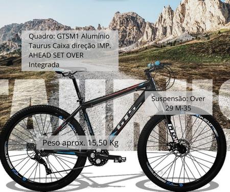 Imagem de Bicicleta Aro 29 - Tam. 17 - 27v - GTSM1 Taurus - Quad. Alumínio