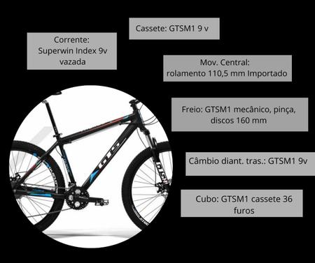 Imagem de Bicicleta Aro 29 - Tam. 17 - 27v - GTSM1 Taurus - Quad. Alumínio