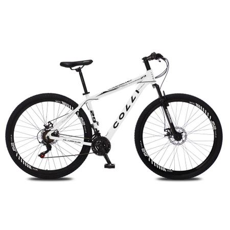 Imagem de Bicicleta Atalanta Aro 29 Alumínio 21v Câmbio Traseiro Shimano Freio Mecânico Branco - Colli Bike