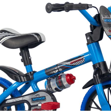 Imagem de Bicicleta com Rodinha Aro 12 Infantil Menino Com Capacete Veloz