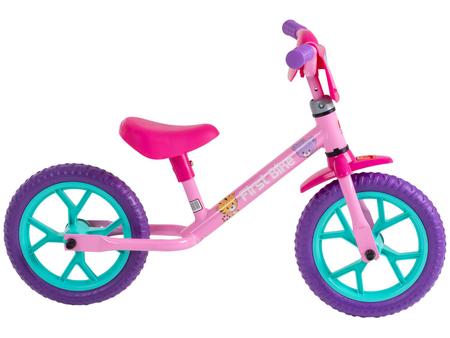 Imagem de Bicicleta de Equilíbrio Infantil Bandeirante First Bike Rosa
