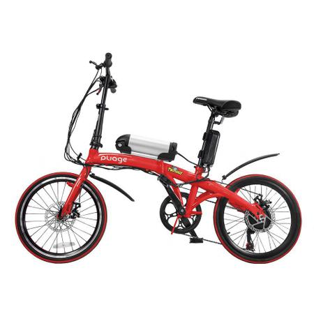 Imagem de Bicicleta Dobrável Pliage + Kit Elétrico Vermelho Two Dogs