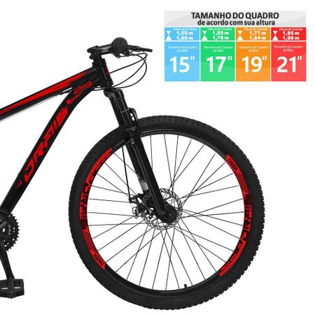 Bicicleta Drais 24V Aro 29 Freio a Disco MTB Alum nio Preto
