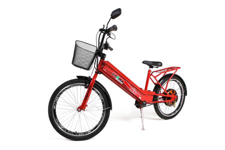 bicicleta elétrica 800w modelo PRIMA Aro 24 Vermelho - Smart