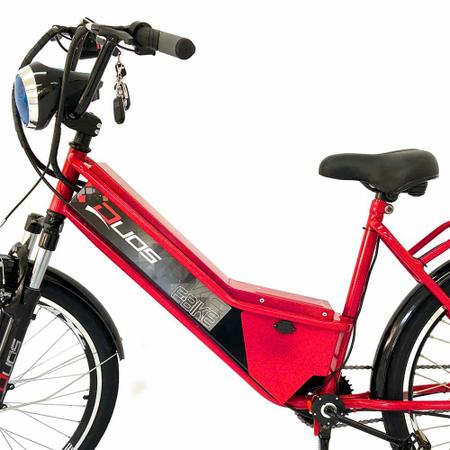 bicicleta elétrica 800w modelo PRIMA Aro 24 Vermelho - Smart