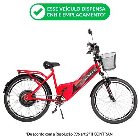 Imagem de Bicicleta Elétrica - Confort - 800w - Vermelha - Duos Bikes