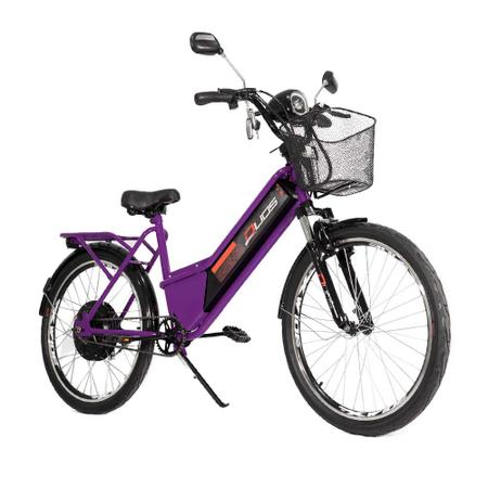 Imagem de Bicicleta Elétrica - Confort - 800w - Violeta - Duos Bikes